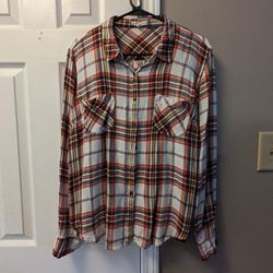 Maurices Long Sleeve Plaid Shirt, XL
