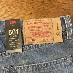 Levi 501 Jeans 34x30 New!