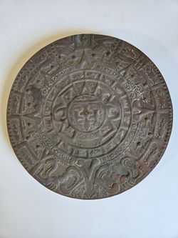Vintage Metal Aztec Mexican Wall Art