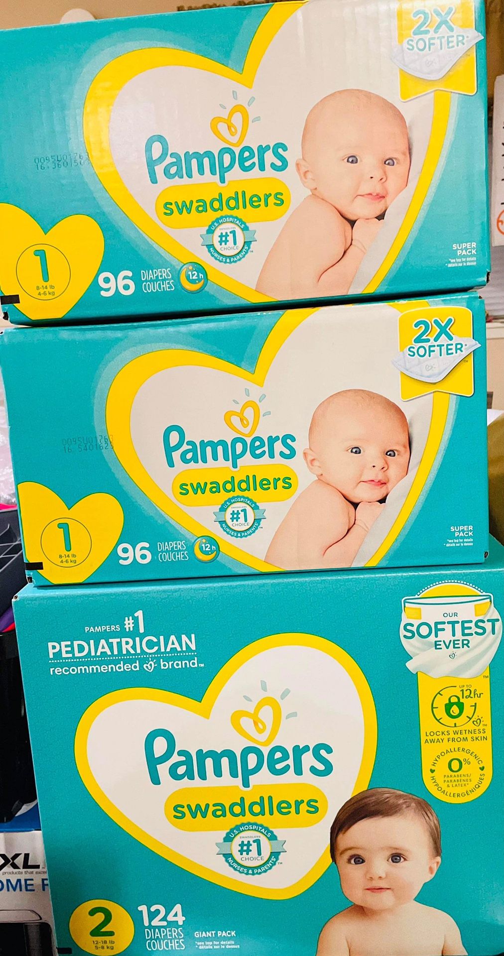 Pampers Swaddlers 2X Softer 12h