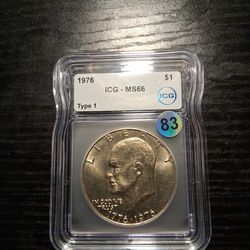 1976 Ike Dollar MS 66 Type 1