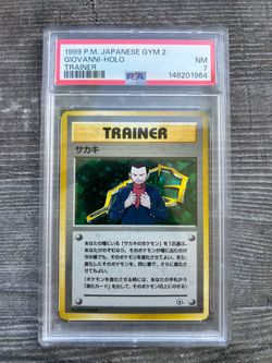 1999 Pokemon Japanese Challenge from the Darkness Giovanni Holo PSA 7