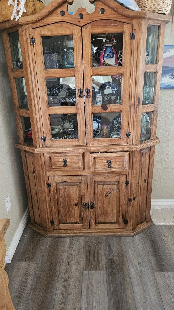 Mexican Style Table And Hutch Vidrina Y Comedor Estila Mexicano Dining Table