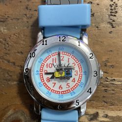 KIDS RICCI B TRAIN DIAL BLUE 3D TRAIN SILICONE BAND ANALOG WATCH LB