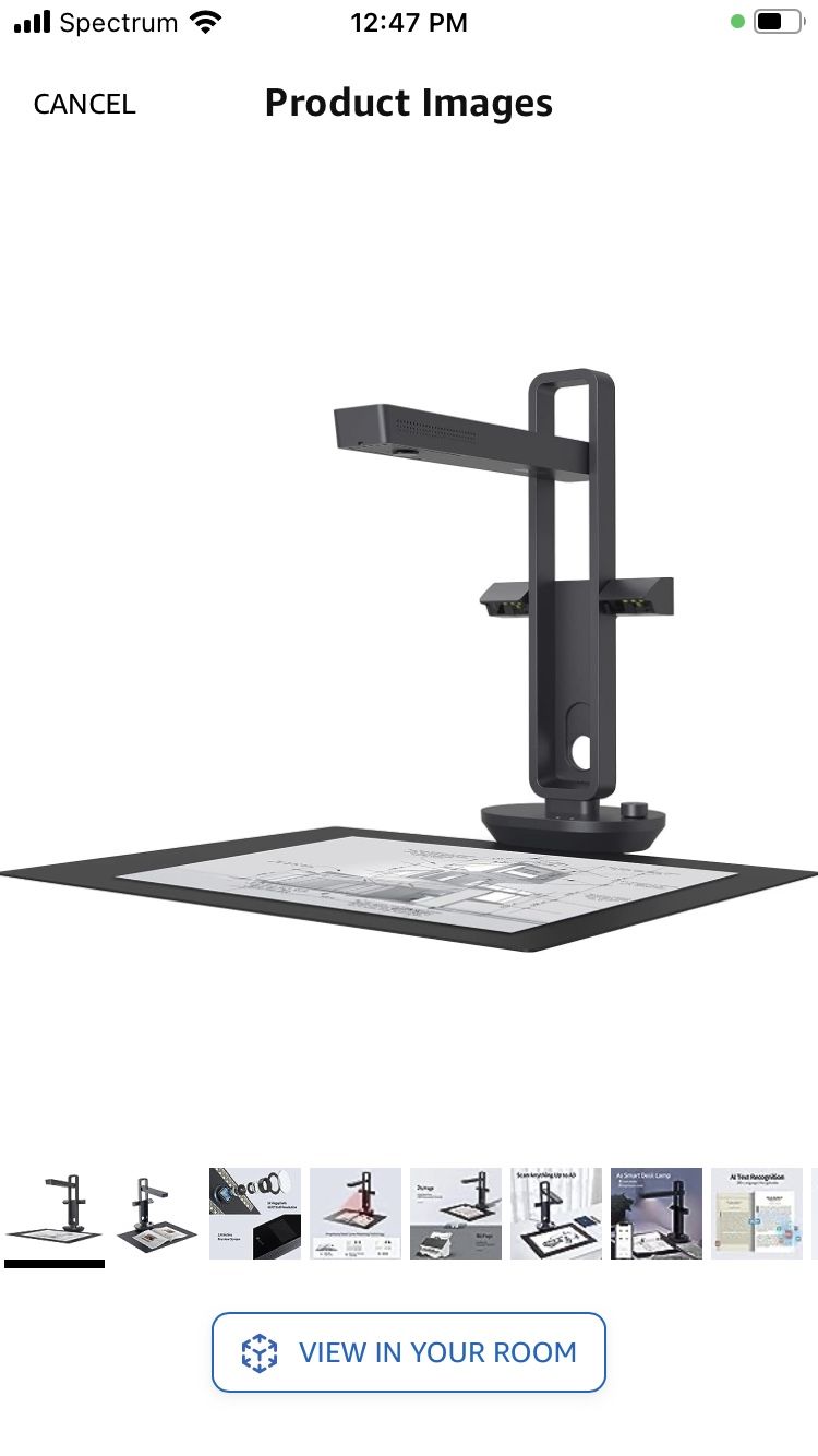 CZUR Aura Pro Book & Document Scanner,Capture A3 & A4, Auto-Flatten & Deskew Powered by AI Technology, Foldable & Portable, Compatible with Windows &