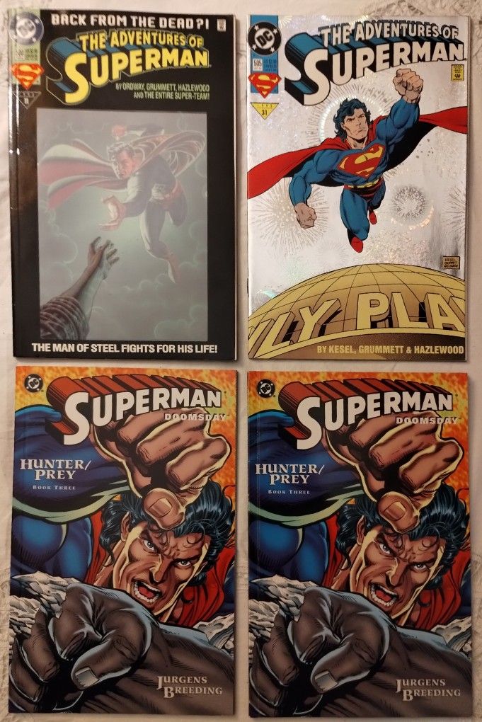 DC Comics Adventures of Superman and Superman Doomsday Comic Books