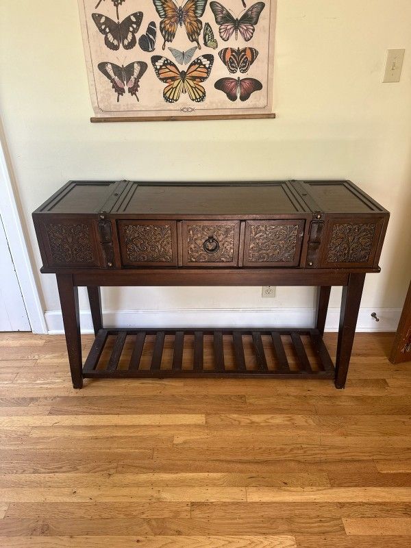 Wood Console, Entryway Table With Drawers