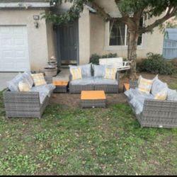 Fully Assembled In The Box Patio Furniture Set Outdoor Sofa Set Brand New Patio Furniture Deep Seating Cushions 🆕🚎🛺🆕
