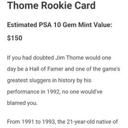 Jim Thome Rookie Card