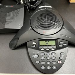 Polycom Soundstation 2W Wireless Conference Room Phone w/ Base Station Adapter