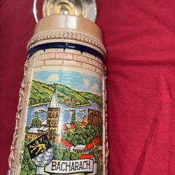 Vintage German Beer Stein Pewter Lid 