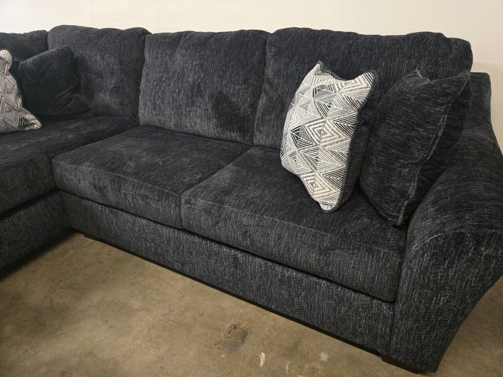 Dark Grey Sectional - Cozy 