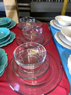 Clear 9pc Dish Set