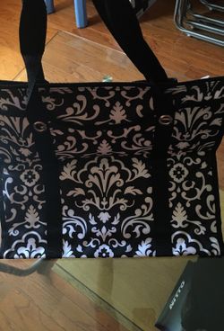 All day organizing tote in Black Parisian top
