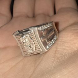 Silver Virgin Mary Ring 