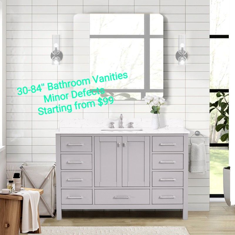 Big Bathroom Vanities 30-84'':Small Damage, Huge Savings! 10.31