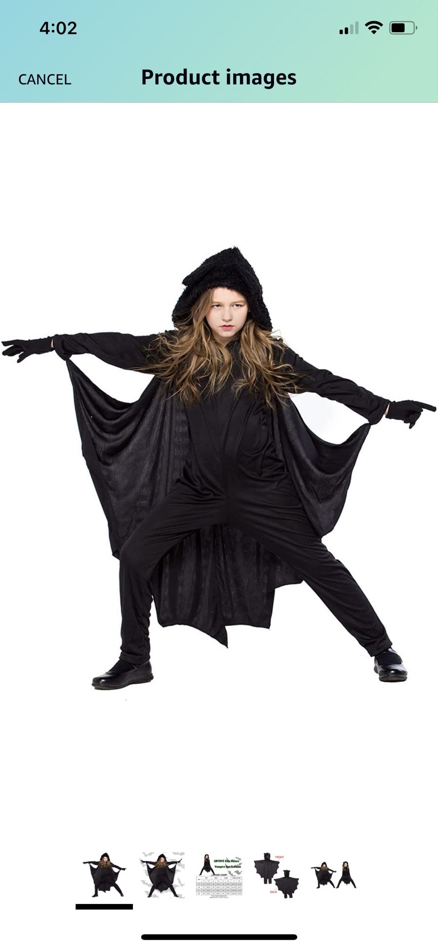 Kids Unisex Halloween Costume