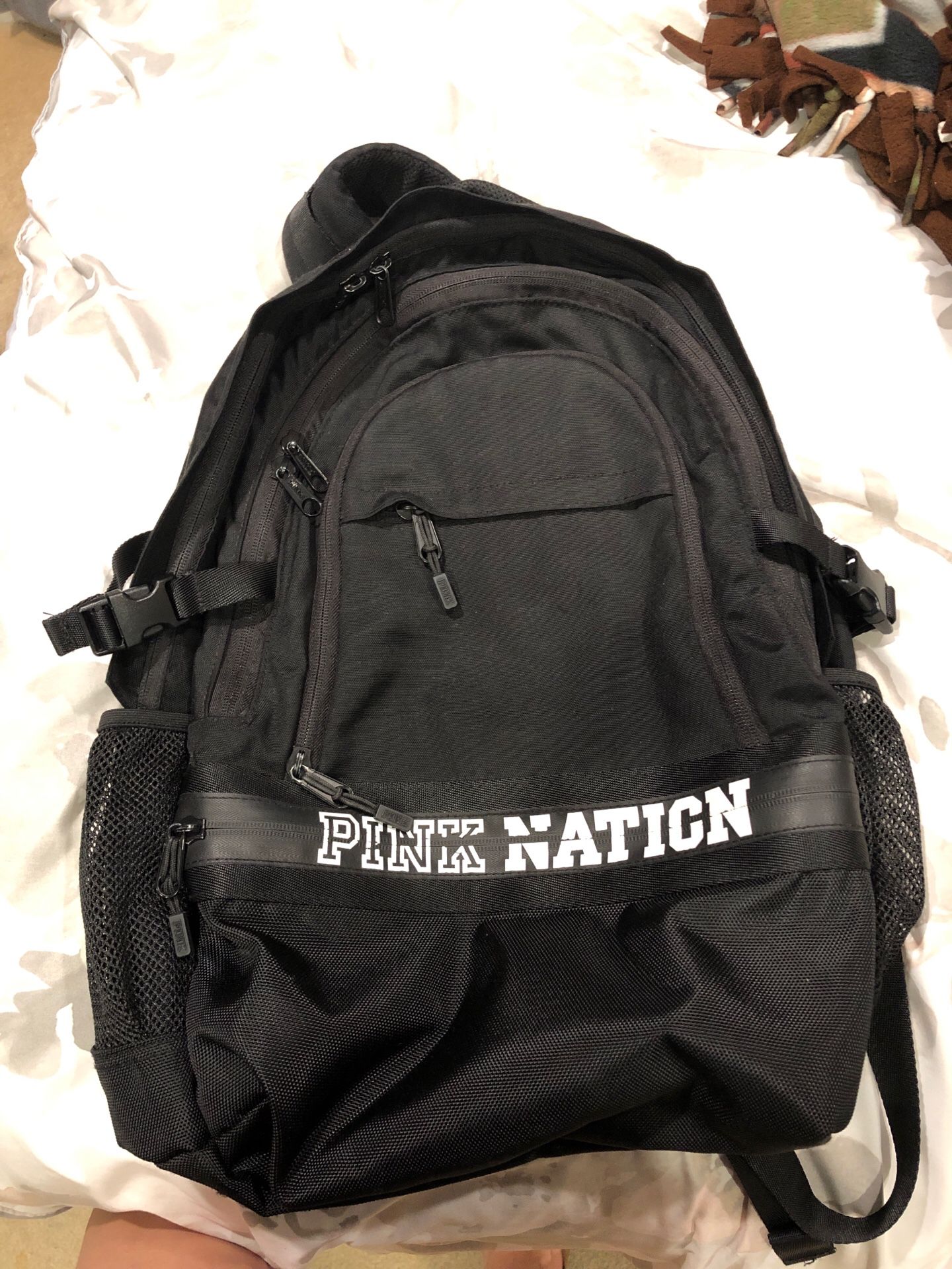 Pink Nation Black Backpack