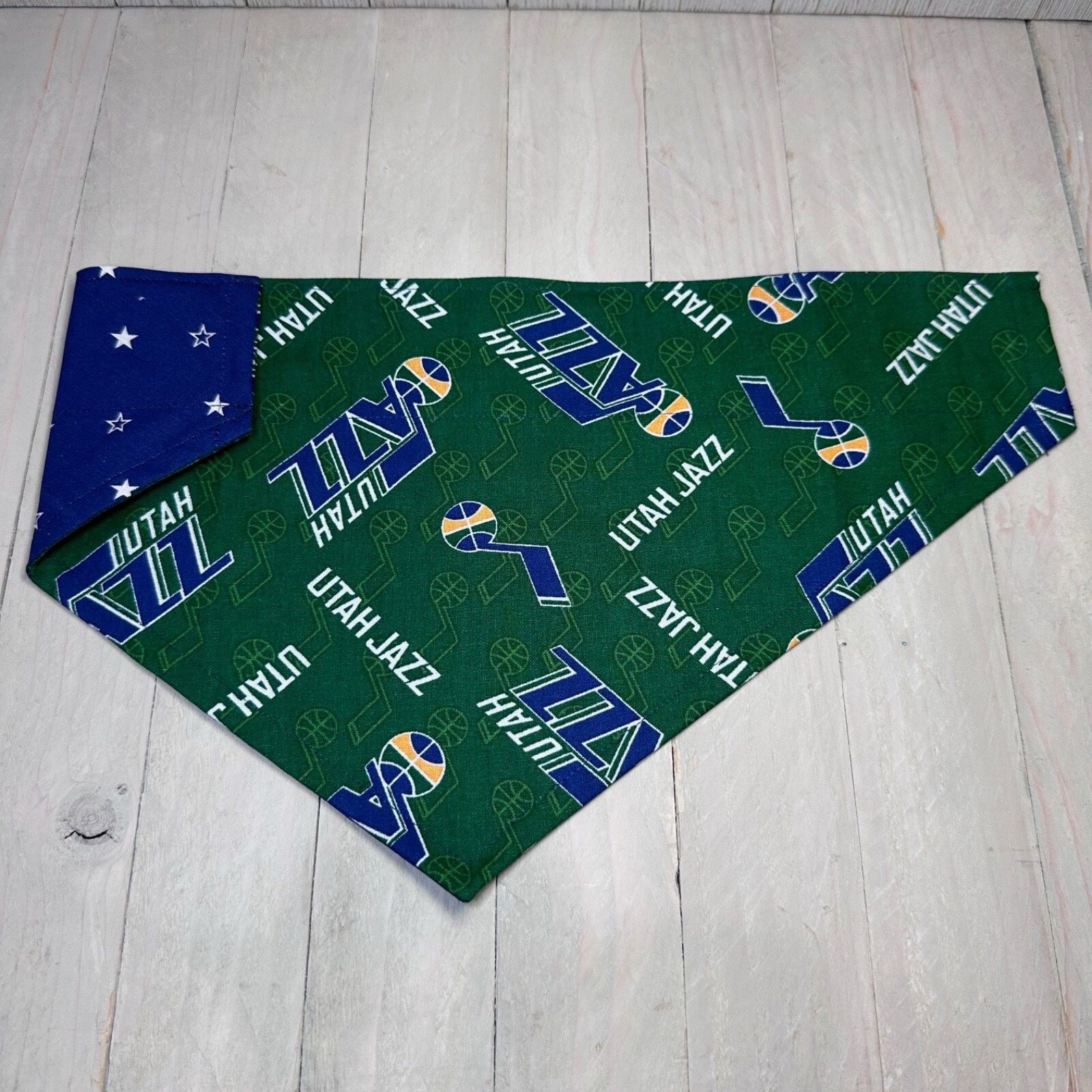 Utah Jazz Reversible Over The Collar Cotton Dog Bandana