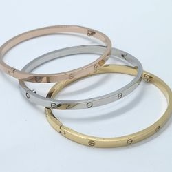 Skinny Love Bracelets Stainless Steel Gold Plated 