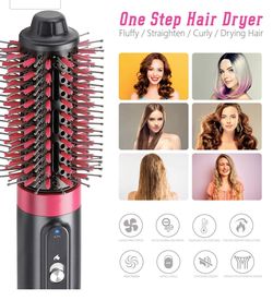 One Step Hair Dryer Brush & Styler Volumizer Multifunctional Ion Hot Air Brush with 2 Speed Buttons and 3 Heat Control Buttons