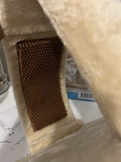 Cat Tree with Built-In Grooming Brush