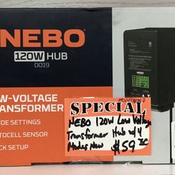 NEBO 120W Low Voltage Transformer Hub W/ 4 Modes New 