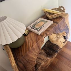 Solid Acacia Wood Console Table