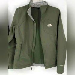 The North Face Womens Green Gray Windwall Full Zip Jacket coat Size S