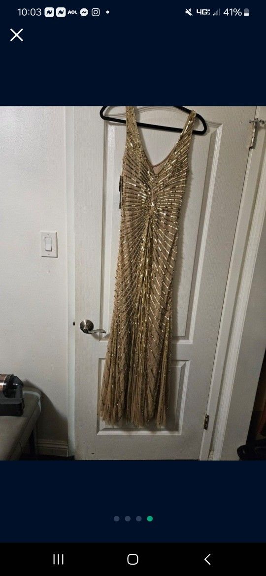 Gold Dress With Tags .New