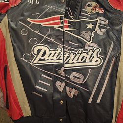 Leather New England Patriots Jacket
