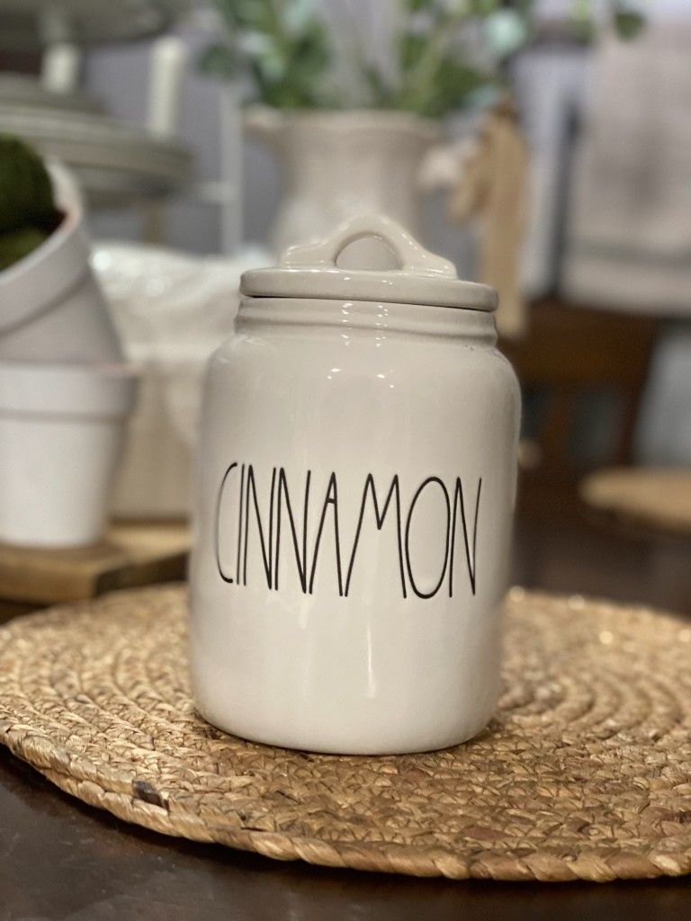 Rae Dunn Cinnamon Canister