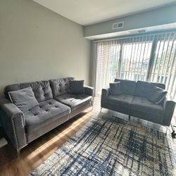 Velvet Material Couch Sofa Set