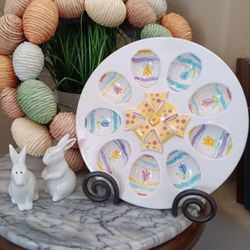 $15 Easter Deviled Egg Tray and Bunny Salt and Pepper. 