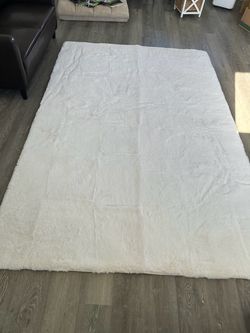Soft White Area Rug 6x9