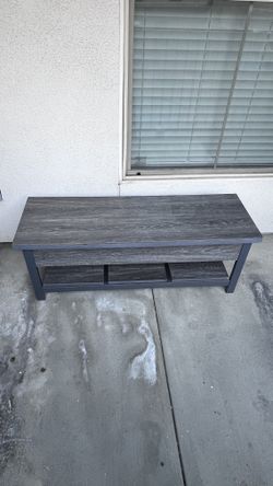 Grey Wood Storage Bench (for Indoor or Outdoor)