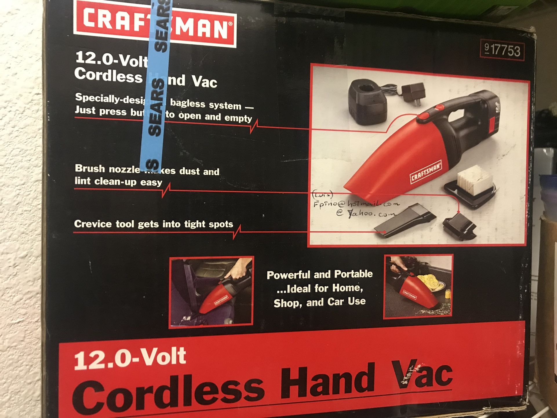Craftsman 12.0 Volts Cordless Hand Vac