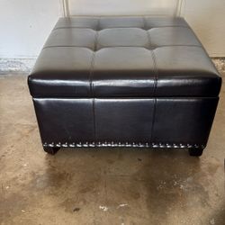 Leather Ottoman