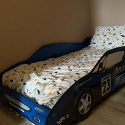 Car Bed Frame, Sheets and Bedcover 