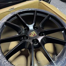 (4) 20” Porsche Carrera S Wheels - Satin Black