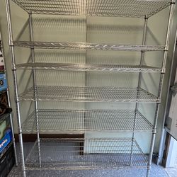 Trinity 6-Tier Wire Shelving rack, 48”x18”x72”, Silver