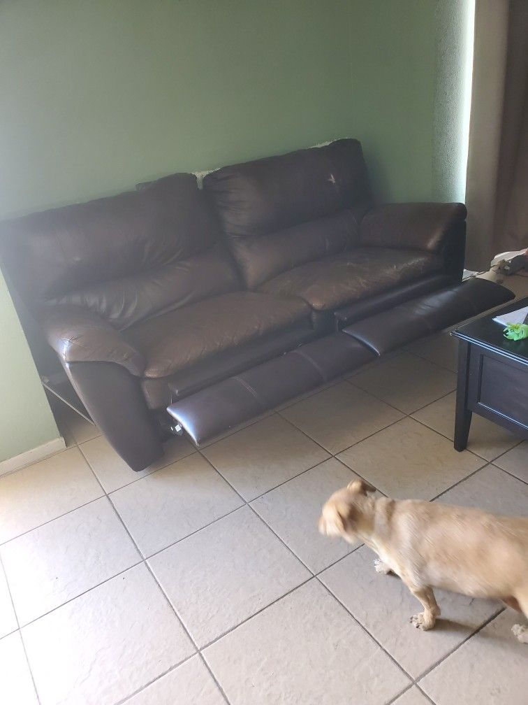 2 double recliner couches