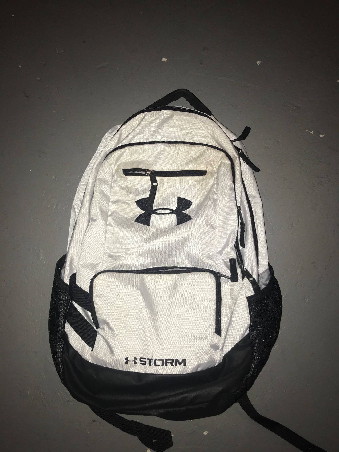 Under Armour white backpack