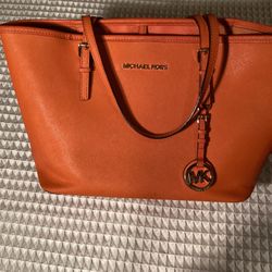 MK Orange Bucket Bag 