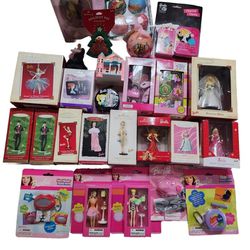 Mixed Lot Of Hallmark Barbie Christmas Ornaments & Gifts / Stocking Stuffers 90s