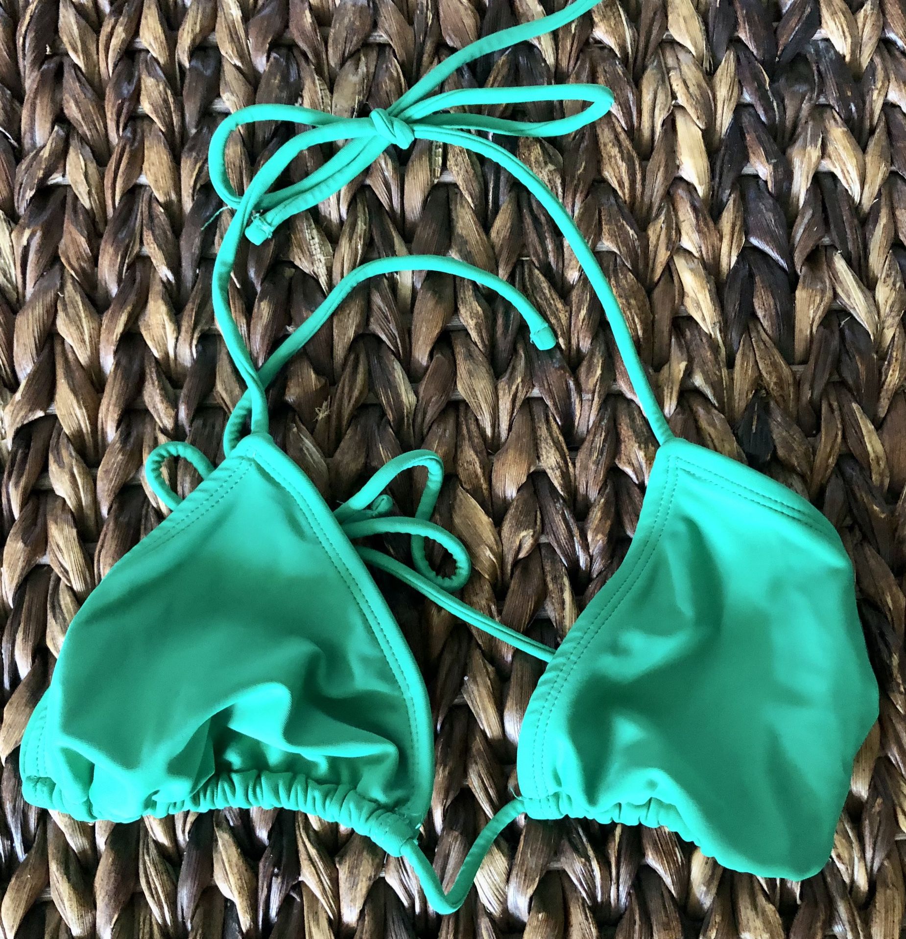 Ocean Pacific String Bikini Top in Kelly Green without Padding