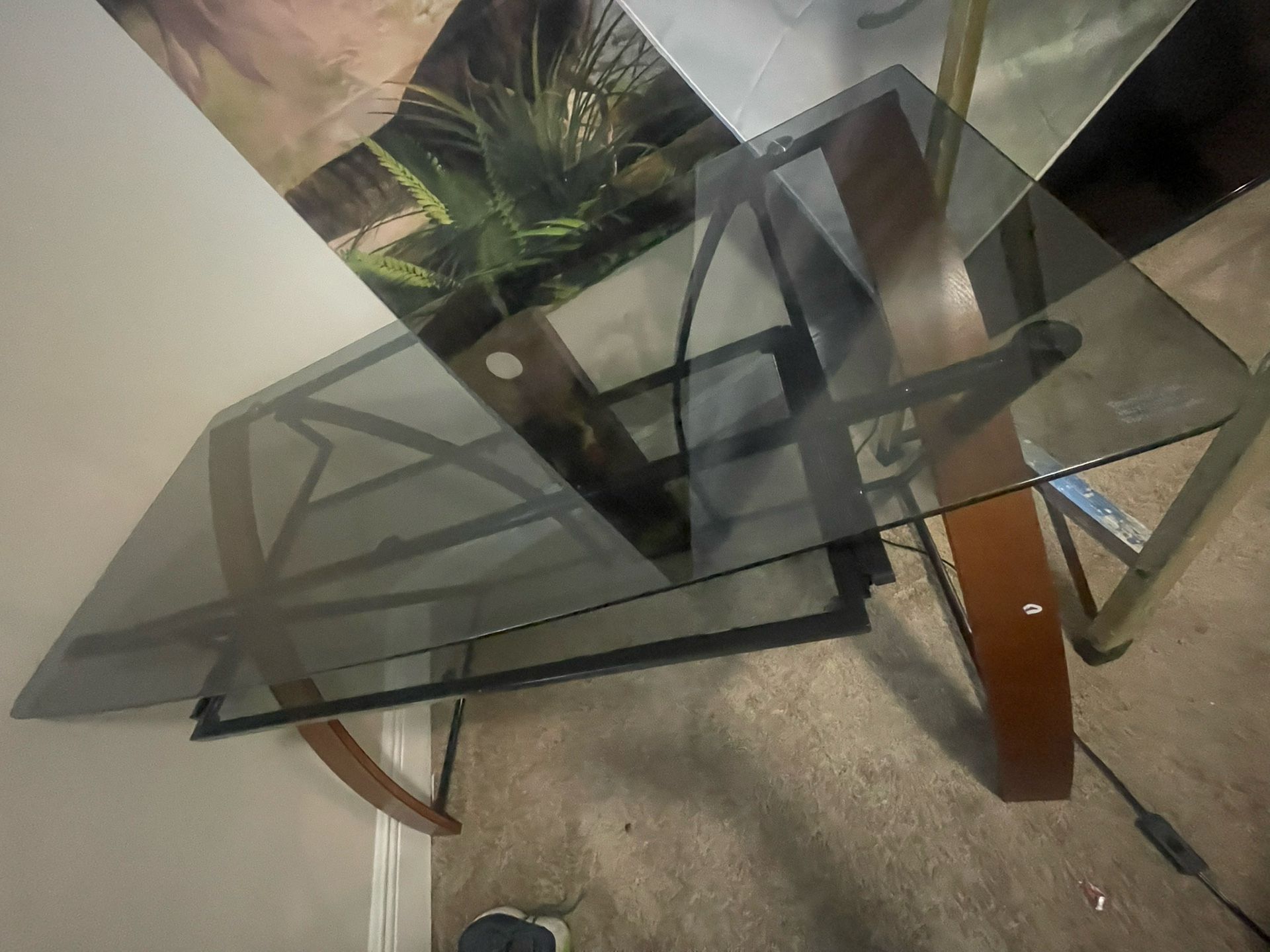 Modern Tempered Glass Computer Desk
