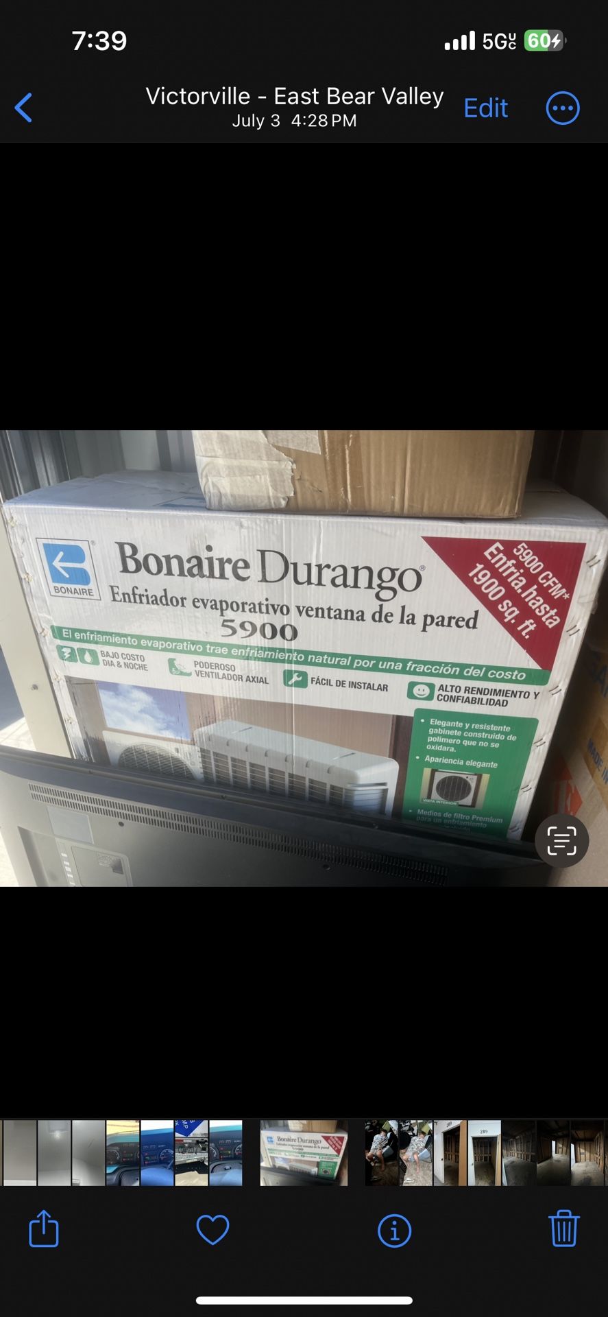 Bonaire Durango 5900 Evaporative Cooler/Swamp Cooler 1900 Sqft