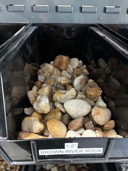 1-2 Inch Brown River Rock Landscaping Stones