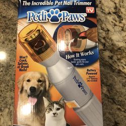 Pedi Paws Like New Pet Nail Trimmer Filer Comes With Main Unit And Total 4 Round Emery Boards, Original Papers And Box, $5 cash At Pickup In Apex